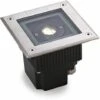 Gea Recessed Spotlight, Led 3000k 6W, Technopolymer, Stainless Steel And Glass