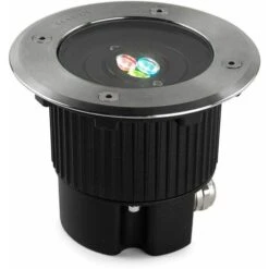 Gea Recessed Spot 9 Cm, RGB 6W, Technopolymer, Stainless Steel And Glass, 13 Cm