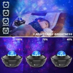 LED Projector Starry Sky Lamp, Starry Star / Water Wave Effect Starry Sky Projector Night Light With 21 Lighting Modes And Music Speaker.Perfect For Baby Kids Party SOEKAVIA 7 LED Projector Starry Sky Lamp, Starry Star / Water Wave Effect Starry Sky Projector Night Light With 21 Lighting Modes And Music Speaker.Perfect For Baby Kids Party SOEKAVIA -Home Lighting 36873460 3