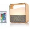 Night Light With Clock Display, Bedside Lamp, Kids Night Light, Child Lamp, Portable Night Light, Wireless Table Lamp Suitable For Bedroom, Living Room, Children, Gifts (wood)