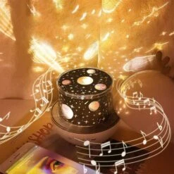 LITZEE Starry Projector Lamp With Remote Control, Cute Elf Projection With Rotary Timer And Built-in Remote Control 8 Songs USB Charging Gifts For Boys, Girls (Gray) 8 LITZEE Starry Projector Lamp With Remote Control, Cute Elf Projection With Rotary Timer And Built-in Remote Control 8 Songs USB Charging Gifts For Boys, Girls (Gray) -Home Lighting 38402745 4