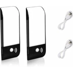 2 Pack Automatic Lamp, Motion Sensor Light, Closet Lamp, Closet Lamp, Charge-Powered LED Night Light, Automatic, Staircase, Cabinet Ect SOEKAVIA
