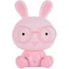 LED Bunny Night Light Tea Light Kids Lamps Eye Protection Emergency Light Touch Decoration Bedroom Bedside Table Mood Lighting, Pink SOEKAVIA