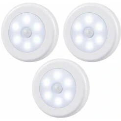 Motion Sensor Lighting Battery Operated LED Night Light Step Lighting Staircase Closet Lighting Under Cabinet Lighting Stick Everywhere Lamp For Home, Kitchen, Closet, Staircase, Bathroom (3 Pieces) -