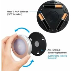 Motion Sensor Lighting Battery Operated LED Night Light Step Lighting Staircase Closet Lighting Under Cabinet Lighting Stick Everywhere Lamp For Home, Kitchen, Closet, Staircase, Bathroom (3 Pieces) - -Home Lighting 38916914 3