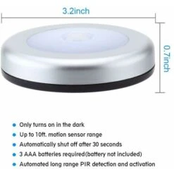 Motion Sensor Lighting Battery Operated LED Night Light Step Lighting Staircase Closet Lighting Under Cabinet Lighting Stick Everywhere Lamp For Home, Kitchen, Closet, Staircase, Bathroom (3 Pieces) - -Home Lighting 38916914 4