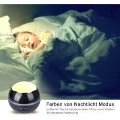 LED Starry Sky Projector, Baby Night Light, Ocean World 2 In 1 Projection Lamp With USB Cable (Black) SOEKAVIA -Home Lighting 38916931 4