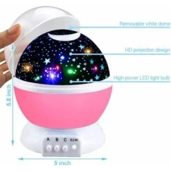 Starry Sky Projector Lamp For Kids - Best Gift, Pink SOEKAVIA -Home Lighting 38916934 5