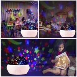 Starry Sky LED Projector, Baby Night Light, Ocean World 2 In 1 Projection Lamp With USB Cable (Pink) SOEKAVIA -Home Lighting 38916957 4