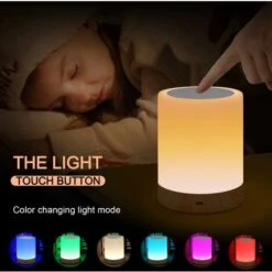 LED Bedside Lamp, Dimmable Mood Table Lamp For Living Room Bedroom, 16 Colors Portable Night Light With Warm White Light 2800K-3100K And Color Change [energy Class A ++] SOEKAVIA -Home Lighting 38918488 3