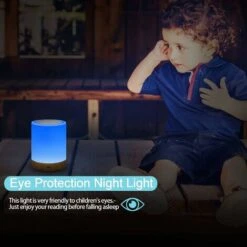 LED Bedside Lamp, Dimmable Mood Table Lamp For Living Room Bedroom, 16 Colors Portable Night Light With Warm White Light 2800K-3100K And Color Change [energy Class A ++] SOEKAVIA -Home Lighting 38918488 5