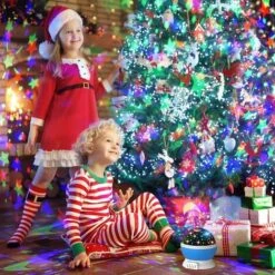 Star Projector For Children, Rotating 360 Degrees, 4 LED Desk Lamp 17 Colors Changing With USB Cable, Unique Gifts For Nursery And Baby's Room And Party Decorations… (blue) SOEKAVIA -Home Lighting 38919516 5