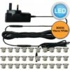 Set Of 30 - 45mm Stainless Steel IP67 Warm White LED Plinth Decking Kit