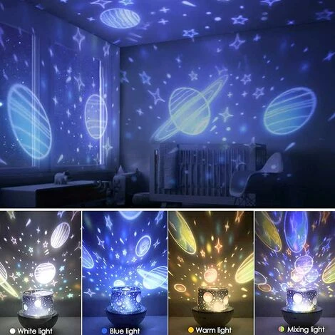 Night Light Projector With Music, Star Light Projecter With Remote Control, 6 Projector Films Baby Nursery Light 360° Rotation Timer Projector Light For Kids Boy Girl Birthday Gift Bedroom/Party Decor 4 Night Light Projector With Music, Star Light Projecter With Remote Control, 6 Projector Films Baby Nursery Light 360° Rotation Timer Projector Light For Kids Boy Girl Birthday Gift Bedroom/Party Decor - Image 4