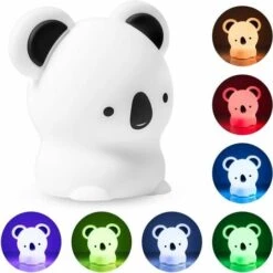 Child Night Light, Baby Night Light, Rechargeable LED Electric Socket Night Light, Touch Bedside Lamp, Koala Portable Night Light Girl Boy Adult, 7 Colors Silicone USB Lamp, Bedroom Night Light -Home Lighting 50876493 3