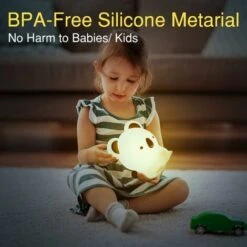 Child Night Light, Baby Night Light, Rechargeable LED Electric Socket Night Light, Touch Bedside Lamp, Koala Portable Night Light Girl Boy Adult, 7 Colors Silicone USB Lamp, Bedroom Night Light -Home Lighting 50876493 5