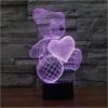 Kids Night Light LED 3D Bear Lamp, Kids Bedside Lamp 7 Colors Changing Mood Lamp For Living Room Bedroom