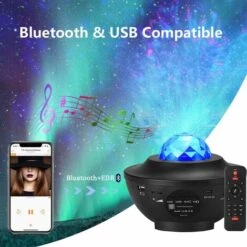 LED Starry Sky Projector Ocean Wave Projector With Remote Control / Bluetooth 5.0 / 360 ° Rotation / 3 Brightness Levels Best Gifts For Christmas Easter Party -Home Lighting 51794097 3