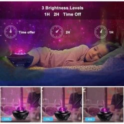 LED Starry Sky Projector Ocean Wave Projector With Remote Control / Bluetooth 5.0 / 360 ° Rotation / 3 Brightness Levels Best Gifts For Christmas Easter Party -Home Lighting 51794097 4