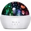 Rotating Stars Projector Night Light For Kids, Fun Toys For 2 3 4 5 6 Years Old Boys Girls, Children's Day Gift For Baby Boys/Girls, Sleep Helper, Soothing Light Infant Bedroom Ceiling (White)