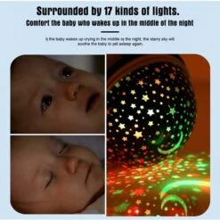 Rotating Stars Projector Night Light For Kids, Fun Toys For 2 3 4 5 6 Years Old Boys Girls, Children's Day Gift For Baby Boys/Girls, Sleep Helper, Soothing Light Infant Bedroom Ceiling (White) 7 Rotating Stars Projector Night Light For Kids, Fun Toys For 2 3 4 5 6 Years Old Boys Girls, Children's Day Gift For Baby Boys/Girls, Sleep Helper, Soothing Light Infant Bedroom Ceiling (White) -Home Lighting 55864141 3