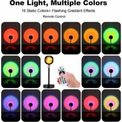 Sunset Lamp, Home Decor Projector Light With 16 Colors 4 Modes, Color Changing Lamp Sunlight Project 7 Sunset Lamp, Home Decor Projector Light With 16 Colors 4 Modes, Color Changing Lamp Sunlight Project -Home Lighting 58425029 3