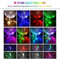 Multiple Colors 360 Degree Rotation Star Projector Night Lights For Kids-Purple -Home Lighting 58510629 4