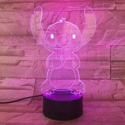 Cartoon Stitch 3D Lamp Bedroom Table Night Light Acrylic Panel USB Cable 7 Colors Change Touch Base Lamp Kids Gift 7 Cartoon Stitch 3D Lamp Bedroom Table Night Light Acrylic Panel USB Cable 7 Colors Change Touch Base Lamp Kids Gift -Home Lighting 59690318 3