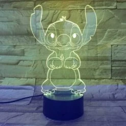 Cartoon Stitch 3D Lamp Bedroom Table Night Light Acrylic Panel USB Cable 7 Colors Change Touch Base Lamp Kids Gift 8 Cartoon Stitch 3D Lamp Bedroom Table Night Light Acrylic Panel USB Cable 7 Colors Change Touch Base Lamp Kids Gift -Home Lighting 59690318 4