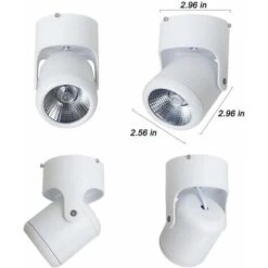 7W White LED Wall Light (Cool White) For Bedroom With 180° Adjustable Spotlight Head. LED Single Spotlight Accessories For Kitchens. (COB) -Home Lighting 59691719 3