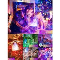 Starry Sky Projector For Kids Baby,LED Night Light Planetarium Galaxy Lamp,Car Bedroom Living Room Decoration, Atmosphere Wave Light,Relaxing Light Gift With Bluetooth Timer -Home Lighting 59941092 3