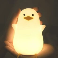 Baby Duck Night Light, Kids LED Night Light, Baby Room Decor, Seagull Bedside Lamp, Dimmable USB Silicone Kids Lamp, Warm Sleep Light