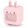 Kids Alarm Clock, Digital Alarm Clock For Kids, Cute Bunny Alarm Clock For Girls, White Noise Alarm Clock, Night Light With USB Children's Alarm Clock For Girls Bedroom(Pink)
