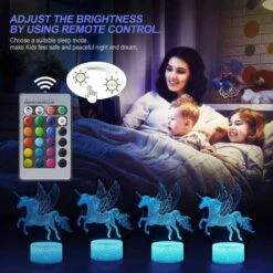 Unicorn Gift Night Light Kids Room LED Decoration Unicorn Light With Remote Control/16 Colors As Birthday Gift Or Gift For Girls/Boys -Home Lighting 68108406 4