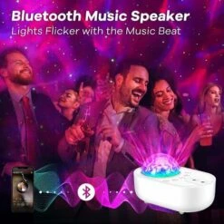 Projector Light, 3 In 1 Star Projector Night Light With Remote Control Bluetooth Music Speaker 5 Sounds For Kids Adult Bedroom Party Time -Home Lighting 68108582 5