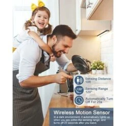 Two Sensor Rechargeable LED Closet Lights, 31 LEDs 20cm With Induction Lamp 3 Modes Rechargeable USB Cordless LED Night Lights For Stairs, Cabinets, Kitchens, Hallways(White) -Home Lighting 68264641 3