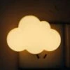 Sensor LED Night Light Plug-in Night Lights For Kids Adults, Cute Dream Lighting Wall Lamp Cloud Nightlight For Bedroom Bathroom, Toilet, Stairs, Kitchen, Hallway Home Decor - Yellow Base