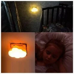 Sensor LED Night Light Plug-in Night Lights For Kids Adults, Cute Dream Lighting Wall Lamp Cloud Nightlight For Bedroom Bathroom, Toilet, Stairs, Kitchen, Hallway Home Decor - Yellow Base 8 Sensor LED Night Light Plug-in Night Lights For Kids Adults, Cute Dream Lighting Wall Lamp Cloud Nightlight For Bedroom Bathroom, Toilet, Stairs, Kitchen, Hallway Home Decor - Yellow Base -Home Lighting 69129649 4