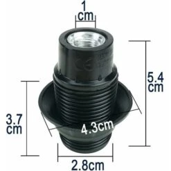 4 Pieces E14 Socket Lamp Bulb 250V 4A Plastic Light Bulb Socket Holder External Thread Retro Style (E14 Full Tooth) -Home Lighting 69438871 5