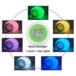 Kids Digital Alarm Clock, 7 Color Night Light, Snooze, Temperature Detect For Toddler, Children Boys And Girls, Students To Wake Up At Bedroom, Bedside, Batteries Operated Green 7 Kids Digital Alarm Clock, 7 Color Night Light, Snooze, Temperature Detect For Toddler, Children Boys And Girls, Students To Wake Up At Bedroom, Bedside, Batteries Operated Green -Home Lighting 69505758 3