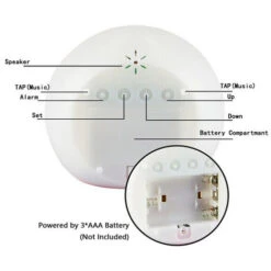 Kids Digital Alarm Clock, 7 Color Night Light, Snooze, Temperature Detect For Toddler, Children Boys And Girls, Students To Wake Up At Bedroom, Bedside, Batteries Operated Blue -Home Lighting 69505768 5