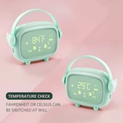 Kids Alarm Clock, Rechargeable Digital Alarm Clock With LED Display 2 Alarms Night Light Snooze Wake Up Lamp Bedside Clock Morning Alarm Clock For Kids Room -Home Lighting 69506005 4