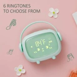 Kids Alarm Clock, Rechargeable Digital Alarm Clock With LED Display 2 Alarms Night Light Snooze Wake Up Lamp Bedside Clock Morning Alarm Clock For Kids Room -Home Lighting 69506005 5