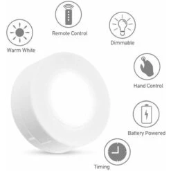 LED Cabinet Lights With Remote Control, 3 Pieces Cabinet Lights LED Cabinet Lights Night Light LED Cabinet Lights For Bedroom Wardrobe Cabinet Kitchen - White 9 LED Cabinet Lights With Remote Control, 3 Pieces Cabinet Lights LED Cabinet Lights Night Light LED Cabinet Lights For Bedroom Wardrobe Cabinet Kitchen - White -Home Lighting 69827471 5