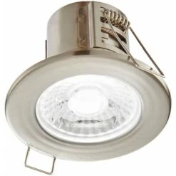 Tool-less Recessed Bathroom IP65 Downlight - 4W Cool White LED - Satin Nickel -Home Lighting 70620742 4