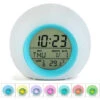 GDRHVFD Kids Alarm Clock, Illuminated Kids Alarm Clock For Bedrooms, 7 Color Bedside Alarm Clock For Boys And Girls, With Indoor Temperature, Touch Control And Nap Time (Blue)