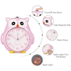 GDRHVFD Kids Alarm Clock No Ticking Kids Clock With Night Light, Snooze Function For Bedroom With Soft Yellow Night Light And Acoustic Alarm Clock For Kids -Home Lighting 71327425 5