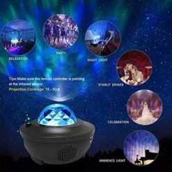 LED Projector Lamp, Starry Sky Projector With Remote Control, Timer And Bluetooth Speaker, For Bedroom/Kids/Party/Gift -Home Lighting 71895073 4