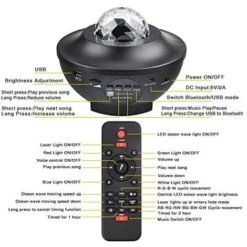 LED Projector Lamp, Starry Sky Projector With Remote Control, Timer And Bluetooth Speaker, For Bedroom/Kids/Party/Gift -Home Lighting 71895073 5