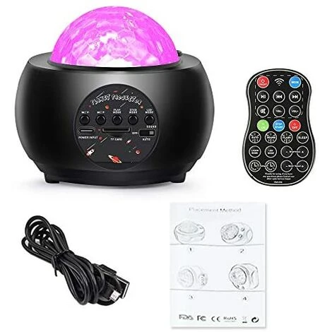 Star Projector Galaxy Light Projector With Ocean Wave Projector, 3 In1 LED Ocean Wave Galaxy Starry Night Light Projector, Starry Sky Projector With Remote Control 5 Star Projector Galaxy Light Projector With Ocean Wave Projector, 3 In1 LED Ocean Wave Galaxy Starry Night Light Projector, Starry Sky Projector With Remote Control - Image 5